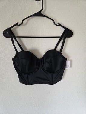 Auden Black Longline Bustier Bra